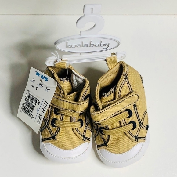 NWT KOALA BABY Textile Material Baby Boy Shoes Size 1 Kids Sneakers Boots - Picture 6 of 6